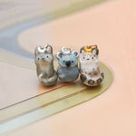 Snow Leopard with the gold Moon pendant