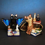 Tabby cat with dusty treasures