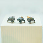 Manatee with a lace pendant