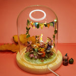 Autumn/ Toadstool party - diorama with forest animals