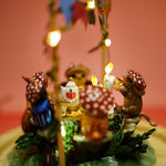 Autumn/ Toadstool party - diorama with forest animals