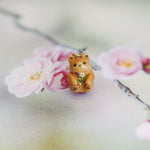 Bear with blackberries pendant