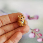 Bear with blackberries pendant