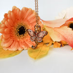 Bengal cat with moth wings pendant