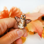 Bengal cat with moth wings pendant