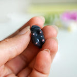 Black bear with the moon pendant