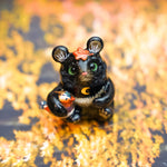 Black bear with Mandarin duck
