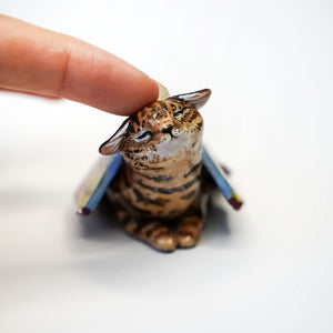 Black footed cat with butterfly wings