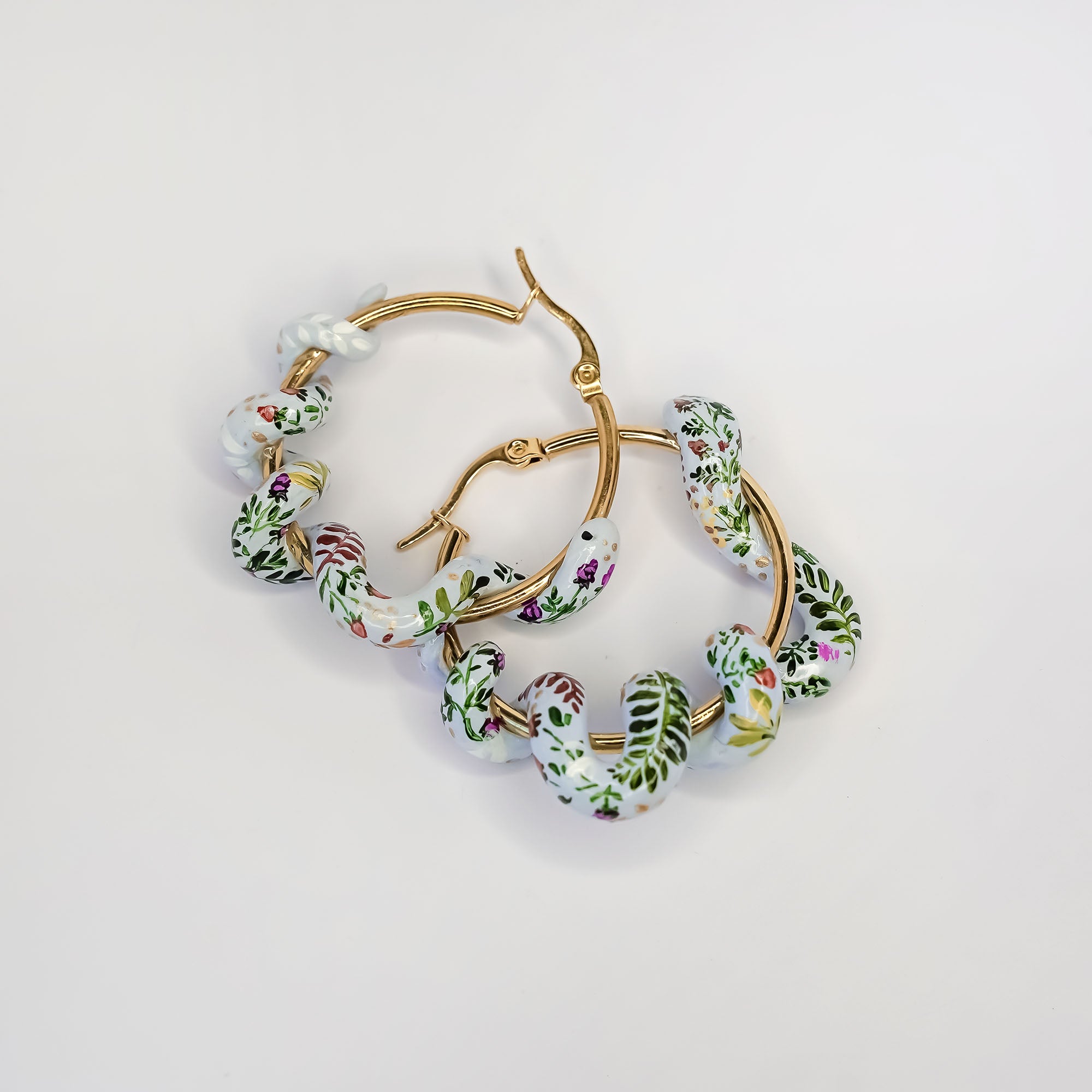 Berry snakes earrings - gold