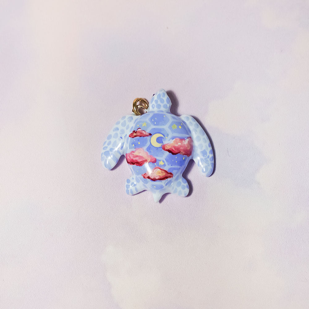 Sea turtle with the moon pendant