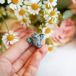 British Catfly with turquoise butterfly wings pendant