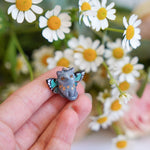 British Catfly with turquoise butterfly wings pendant