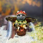 Mushroom picker British cat