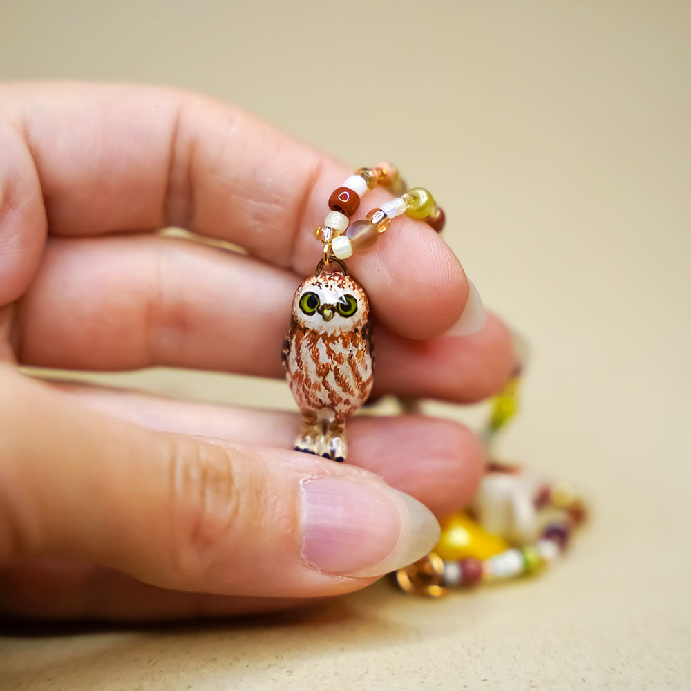 Burrowing Owl necklace