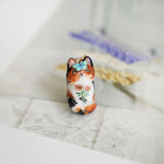 Calico Cat in the meadow pendant