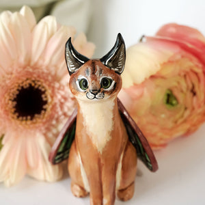 Caracal with butterfly wings