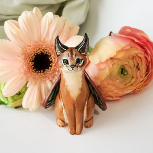 Caracal with butterfly wings