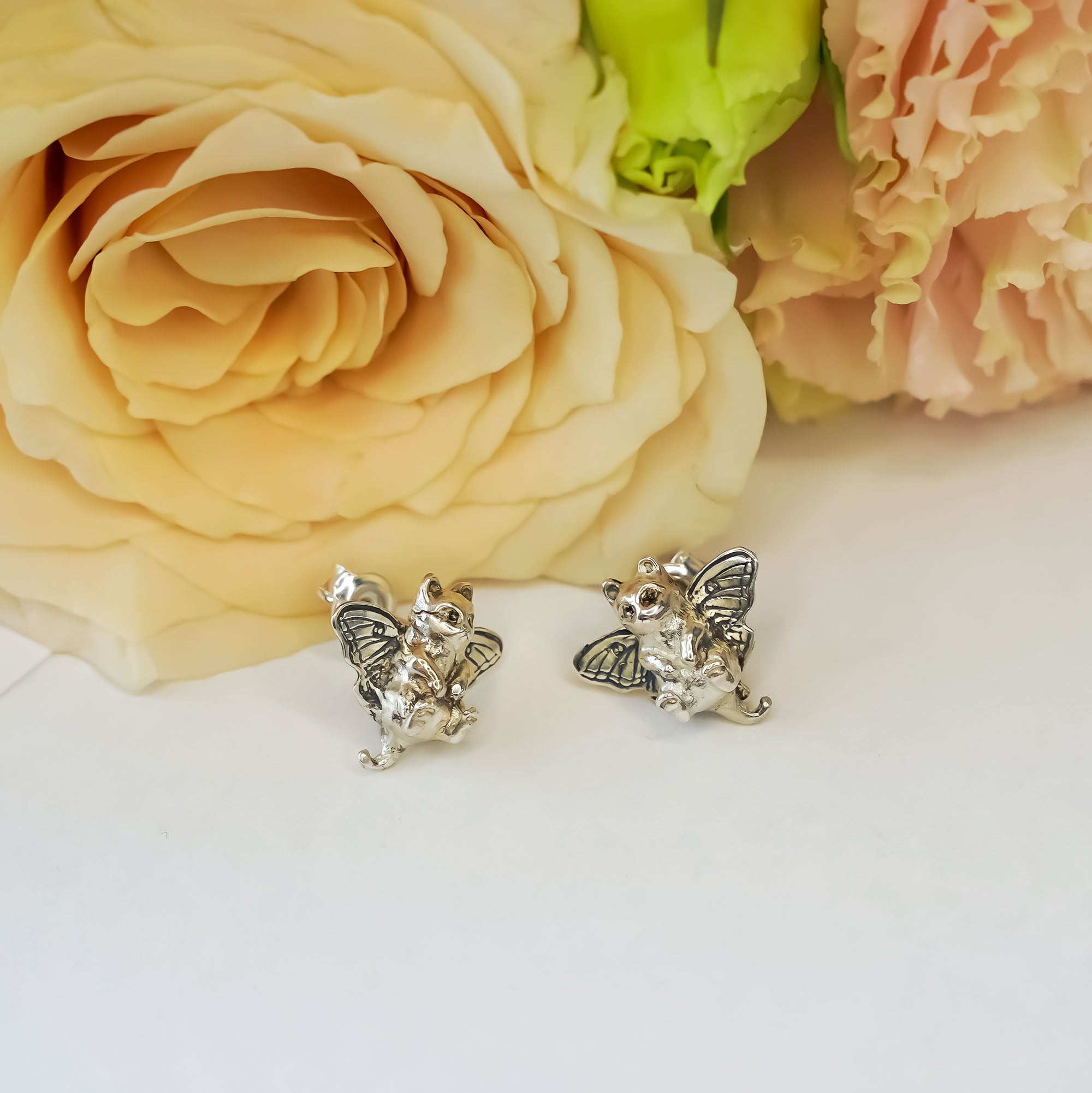 Sterling Silver Catlfy studs