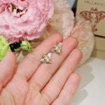 14k Solid Gold Catlfy studs