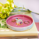 Ceramic jewelry tray with a Leopard