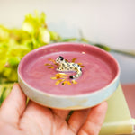 Ceramic jewelry tray with a Leopard