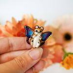Cheetah with butterfly wings pendant