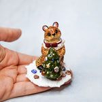 Cheetah with a Christmas tree