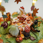 Pumpkin's party - diorama with animals