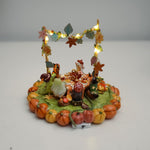Pumpkin's party - diorama with animals