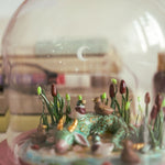 Sleeping dragon with curious ducks - diorama