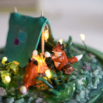 Campfire - diorama with three foxes