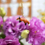 Jumping fox pendant