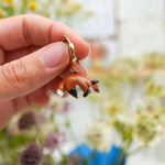Jumping foxes earrings