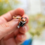 Jumping foxes earrings