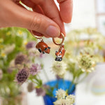 Jumping foxes earrings