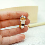 Fox with the silver Moon pendant