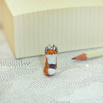 Fox with the silver Moon pendant