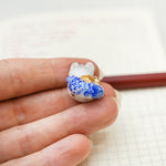 Fox with a star and porcelain pattern pendant