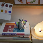 Wolf Luna Moth figurine