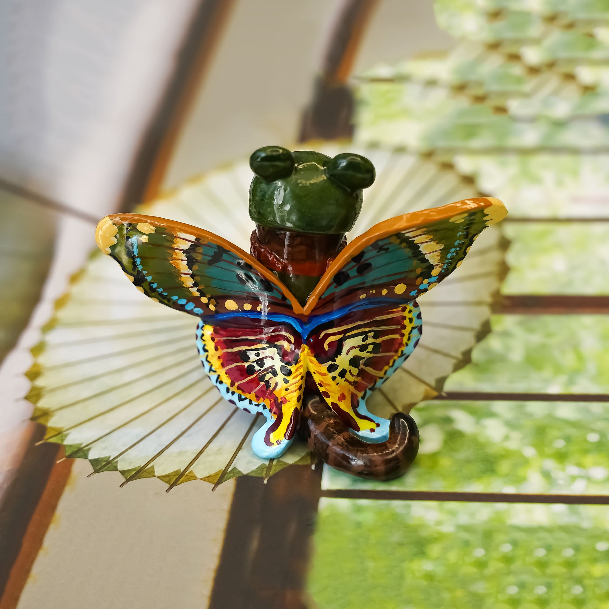 Tabby cat with butterfly wings - Autumn Treasure Collector
