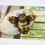 Tabby cat with butterfly wings - Autumn Treasure Collector