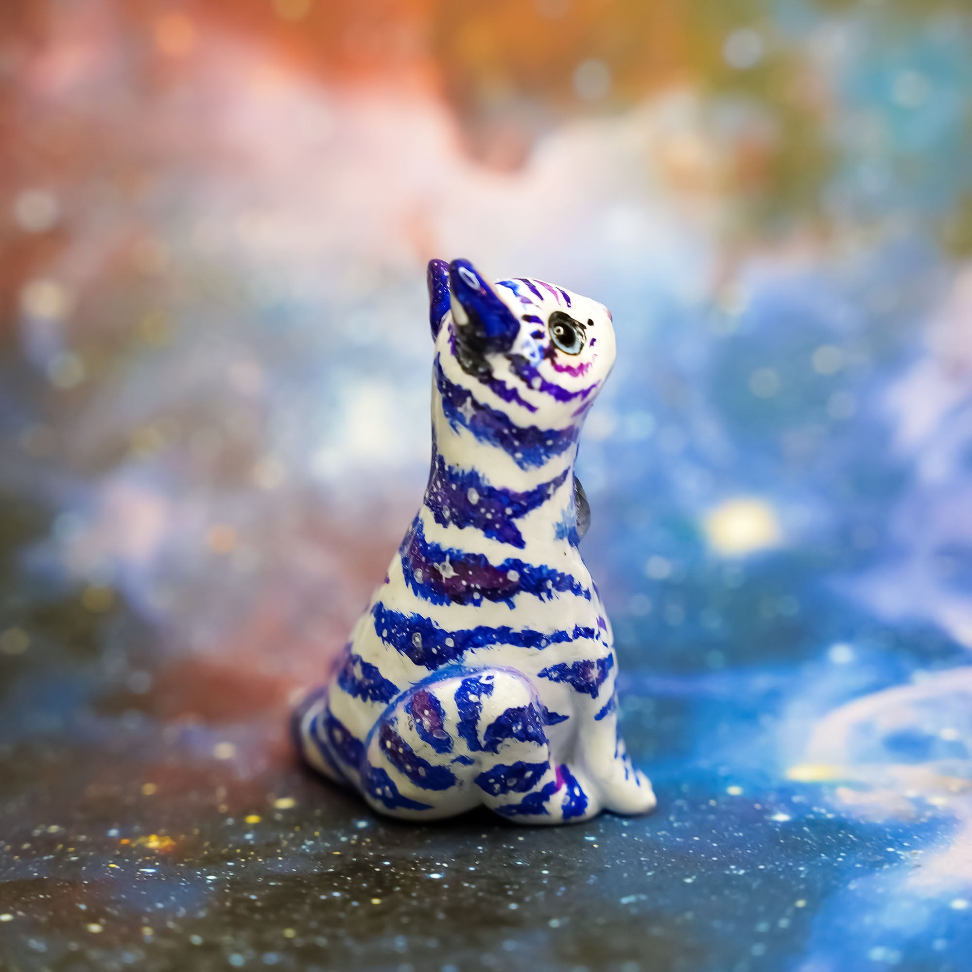 Galaxy tiger with a moonstone