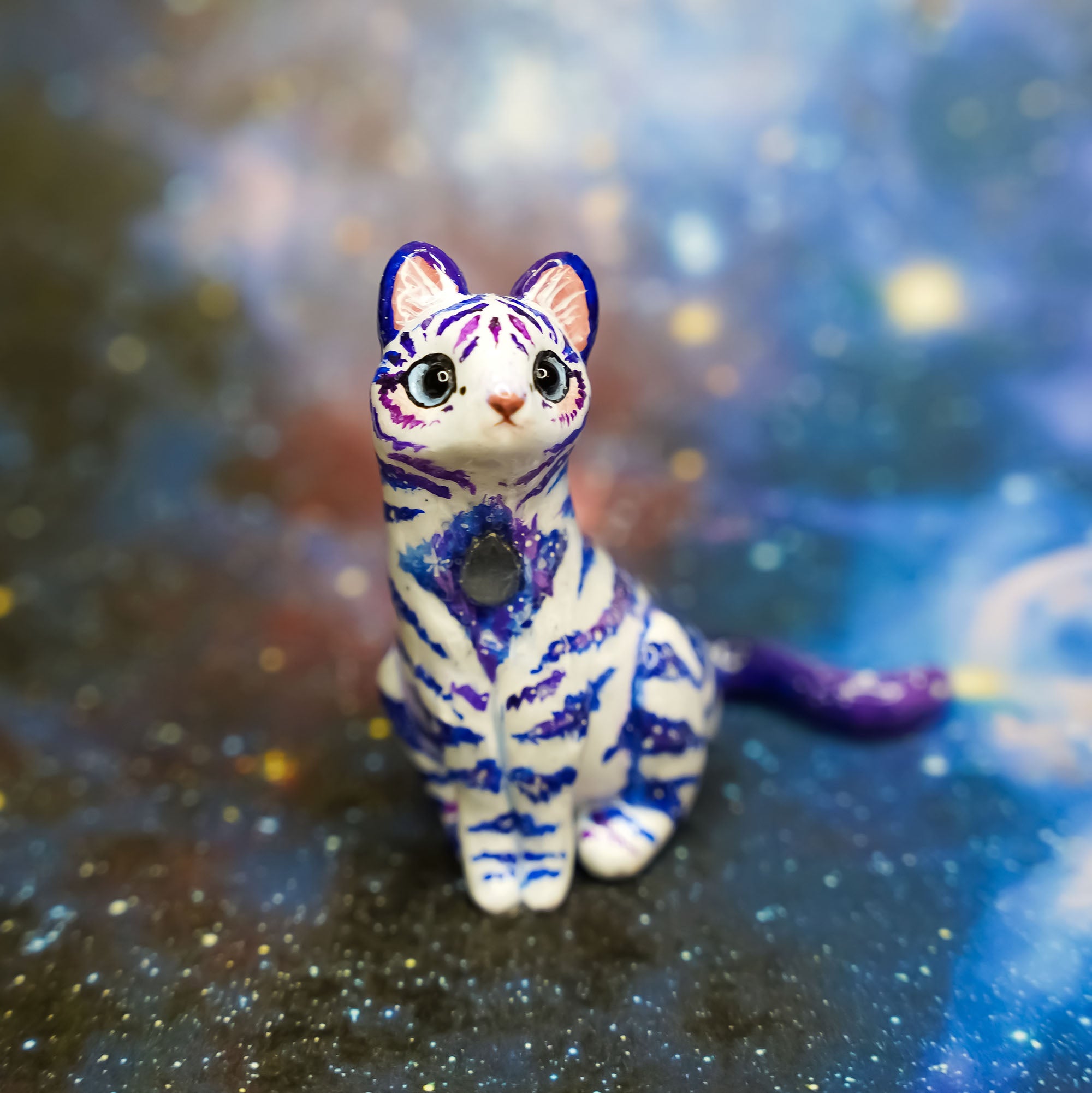 Galaxy tiger with a moonstone