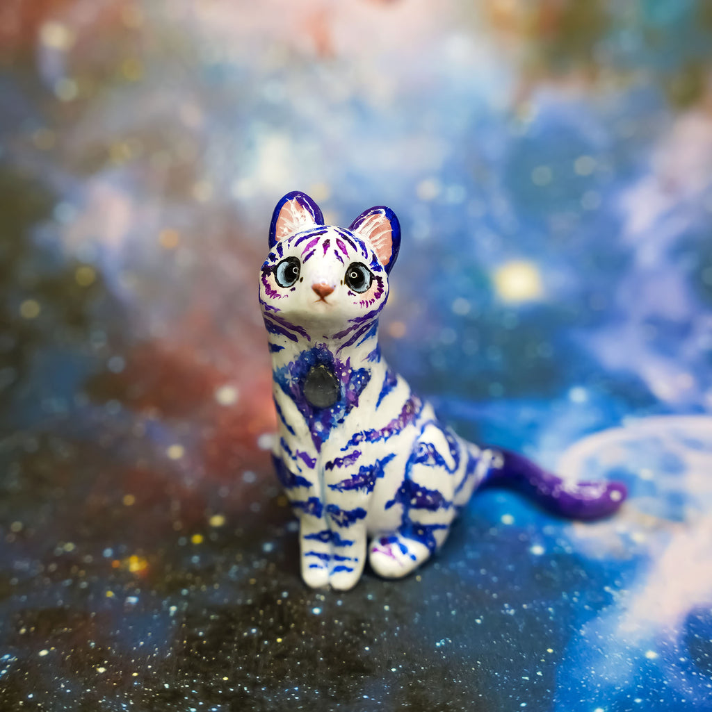 Galaxy tiger with a moonstone
