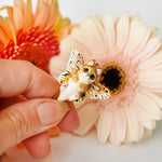 Ginger cat with butterfly wings pendant