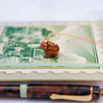 Highland cow with a gold star pendant