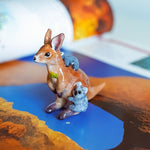 Kangaroo with cute koalas figurine