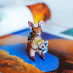 Kangaroo with cute koalas figurine