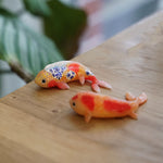 Koi fish with porcelain stains