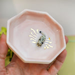 Porcelain jewelry tray with a leopard